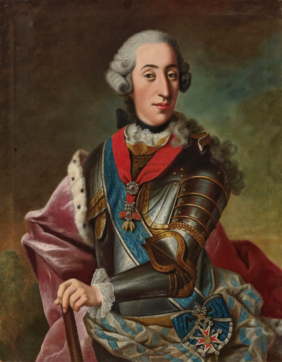 Portræt af prins Clement Frans af Bayern 1722-1770. af Johann Georg Ziesenis the Younger