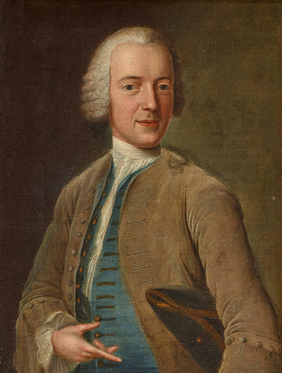 Selvportræt, ca 1744. af Johann Georg Ziesenis the Younger