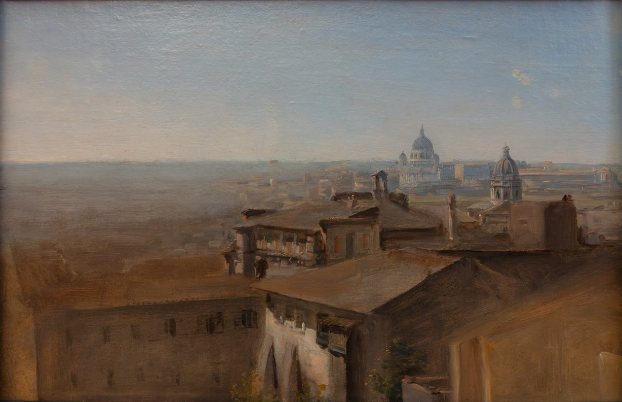 Udsigt til Peterskirken fra Villa Malta af Johann Georg von Dillis