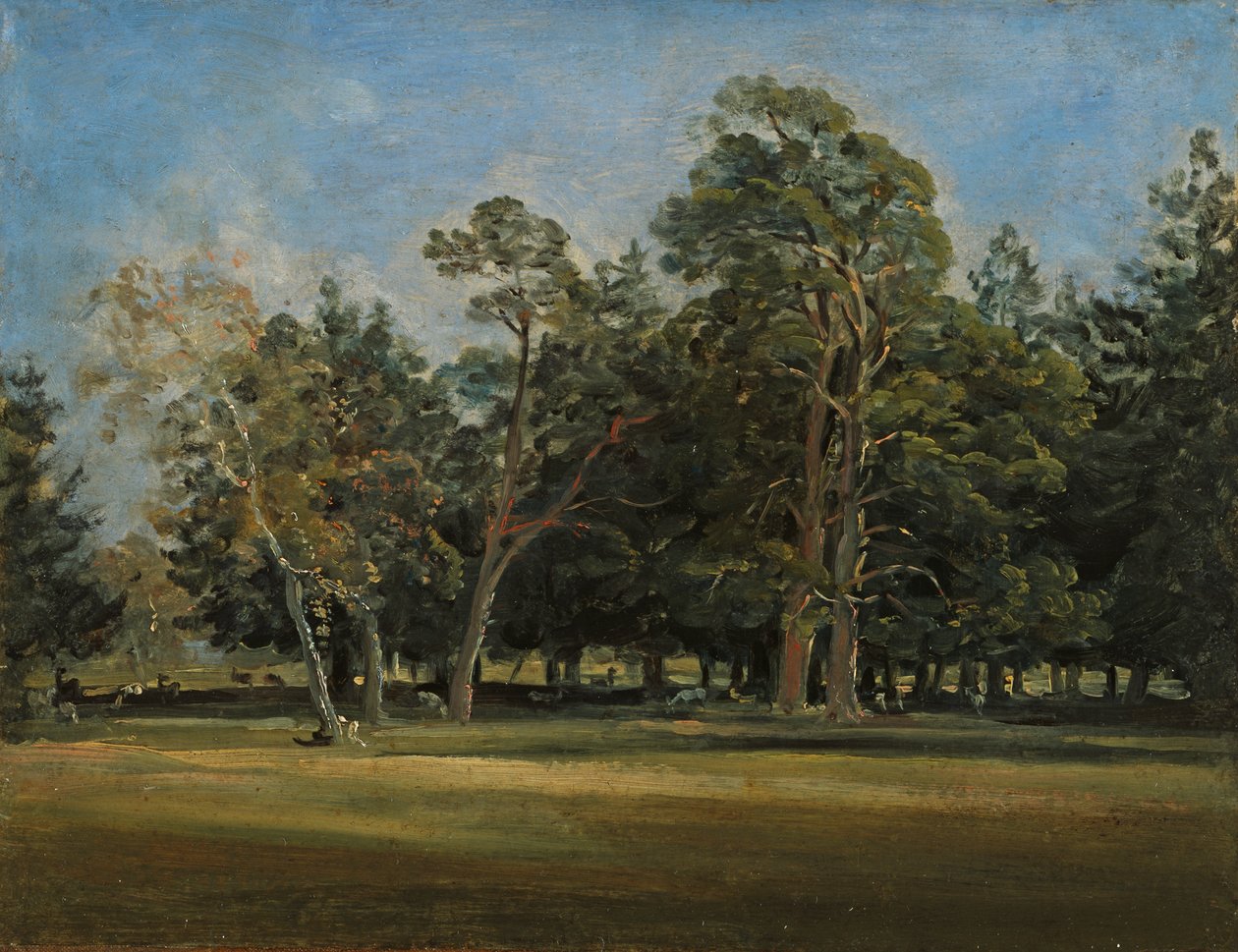 Hirschgarten nær München af Johann Georg von Dillis