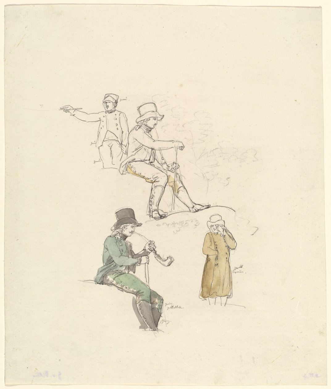 Figurstudier af Johann Georg von Dillis