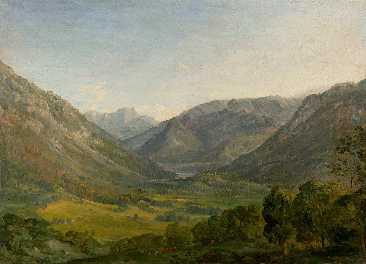 Bjergdal (område nær Ruhpolding) af Johann Georg von Dillis