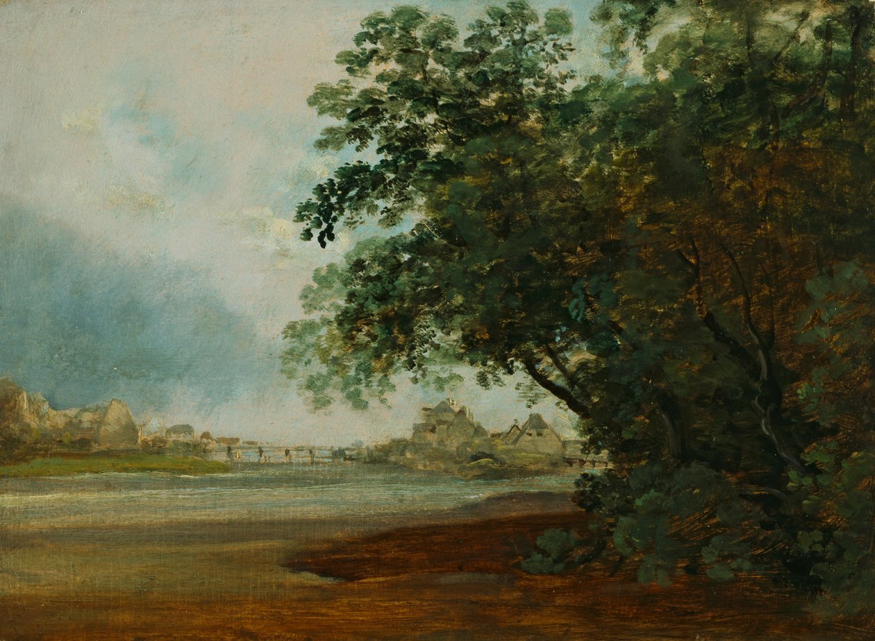 Isar mit Praterinsel af Johann Georg von Dillis