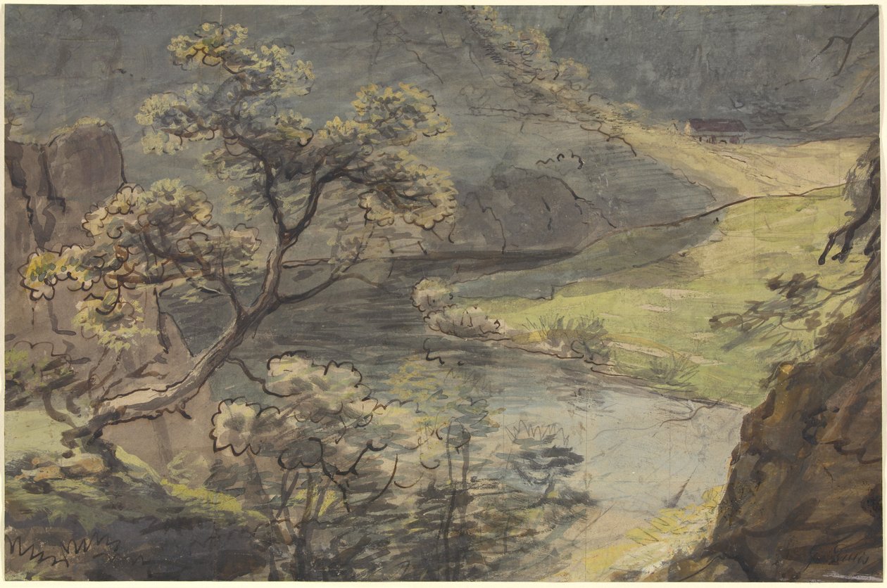Flodlandskab af Johann Georg von Dillis