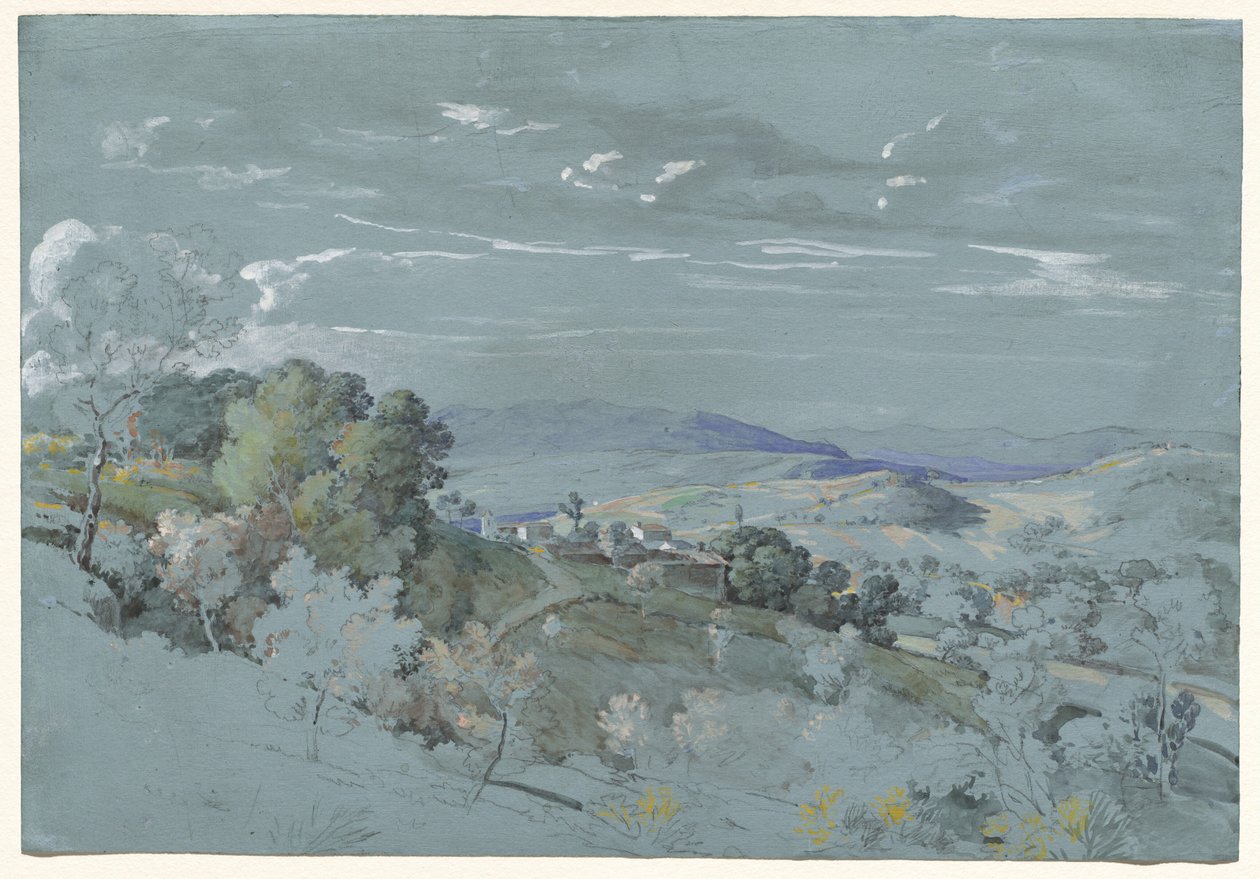 Umbriens bakker nær Perugia af Johann Georg von Dillis