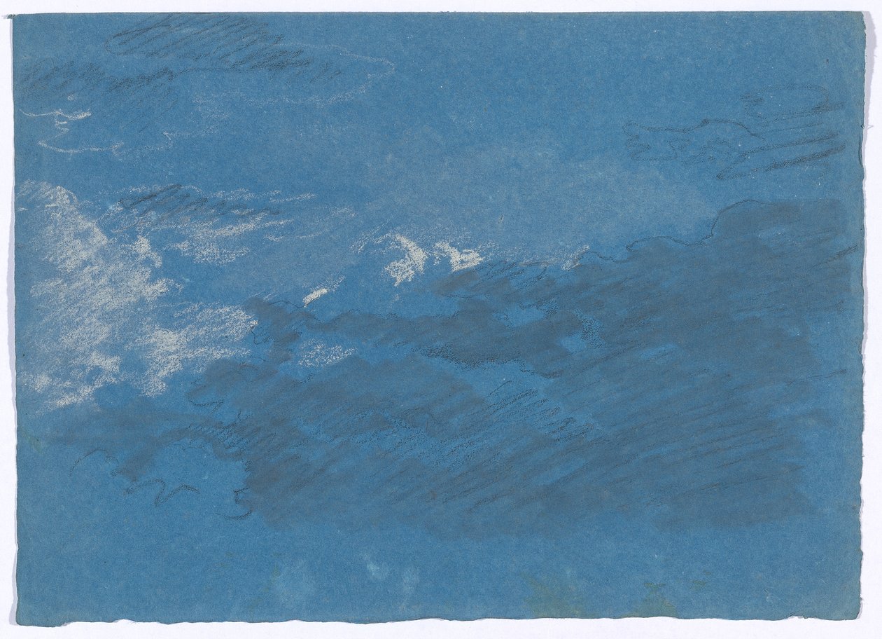 Wolkenstudie af Johann Georg von Dillis