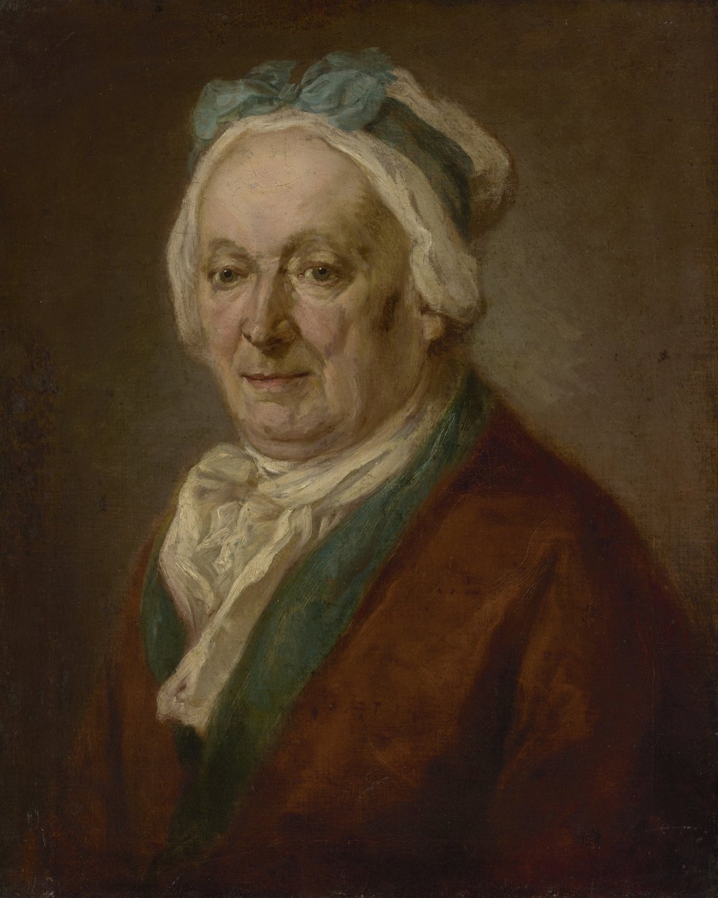 Portræt af en mand med et søvnigt hoved af Johann Georg von Edlinger