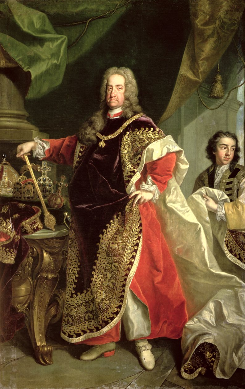 Charles VI (1685-1740), hellig romersk kejser iført klæderne af Det Gyldne Skinds Orden af Johann Gottfried Auerbach