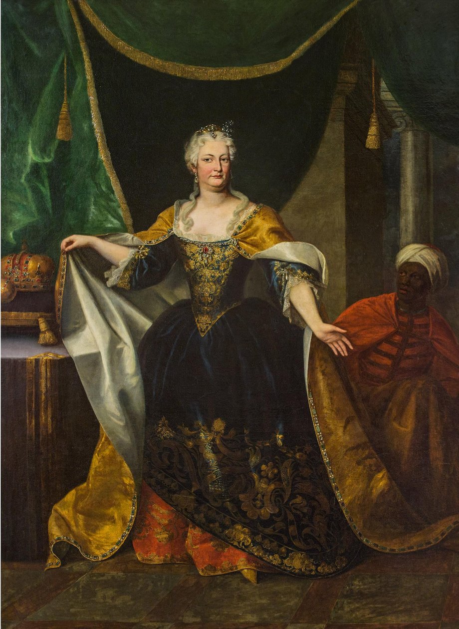 Portræt af Elisabeth Christine af Braunschweig-Wolfenbüttel (1691-1750), hustru til Karl VI, tysk-romersk kejser (1685-1740) af Johann Gottfried Auerbach