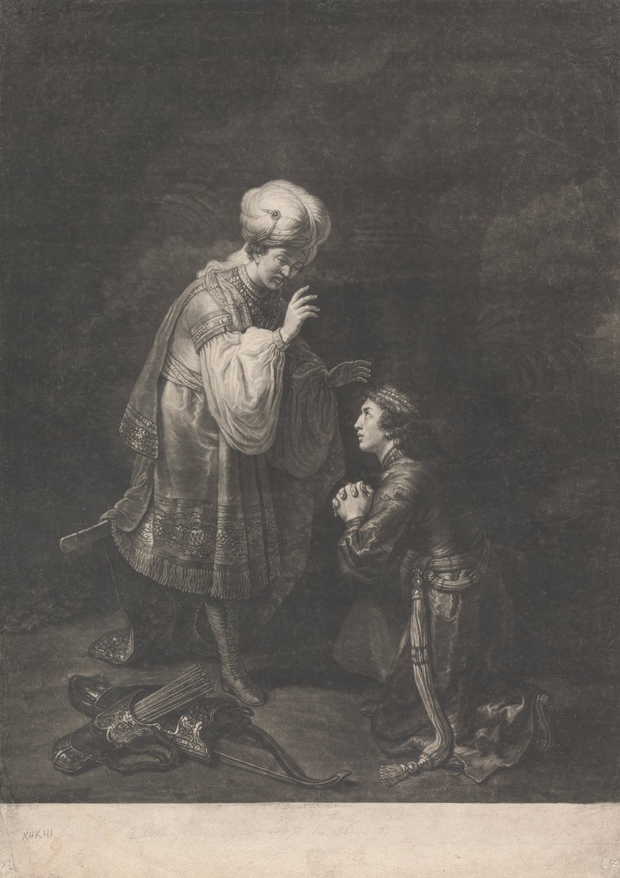 Absaloms underkastelse til sin far, kong David af Johann Gottfried Haid