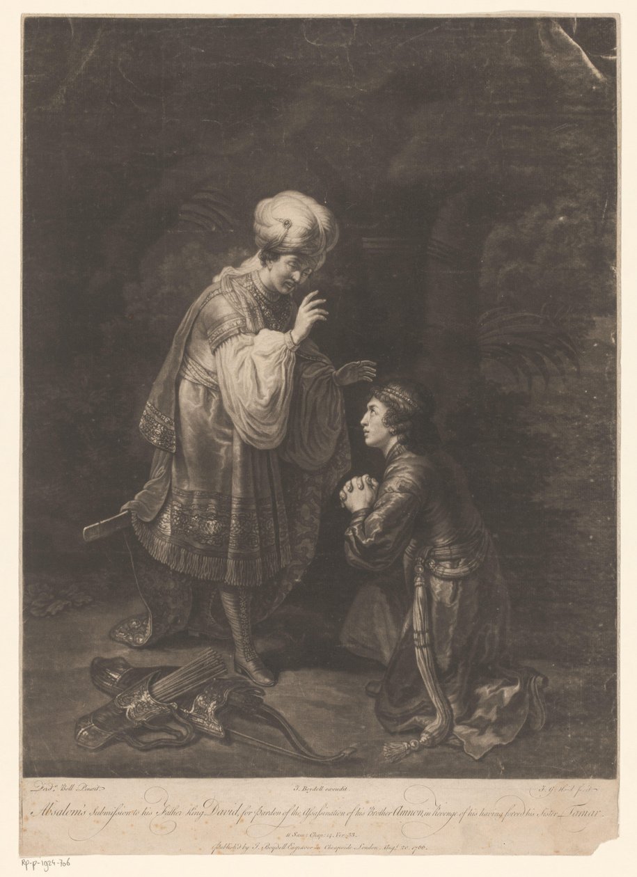 Davids og Absaloms forsoning af Johann Gottfried Haid