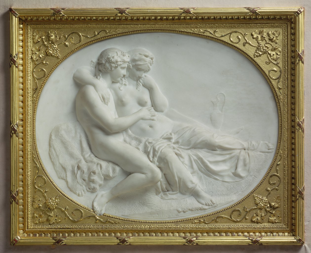 Bacchus trøster Ariadne, 1793 (marmor) af Johann Gottfried Schadow