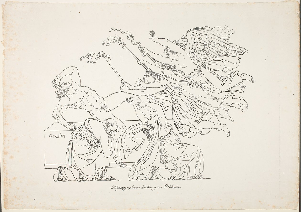 Forfølgelse af Orestes af Johann Gottfried Schadow