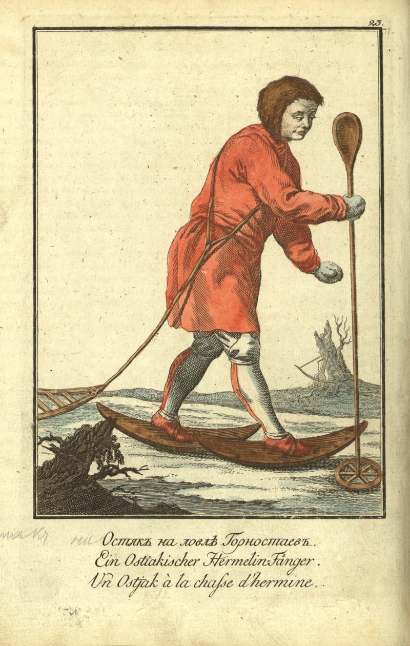 Ostyak på jagt, 1799 af Johann Gottlieb Georgi