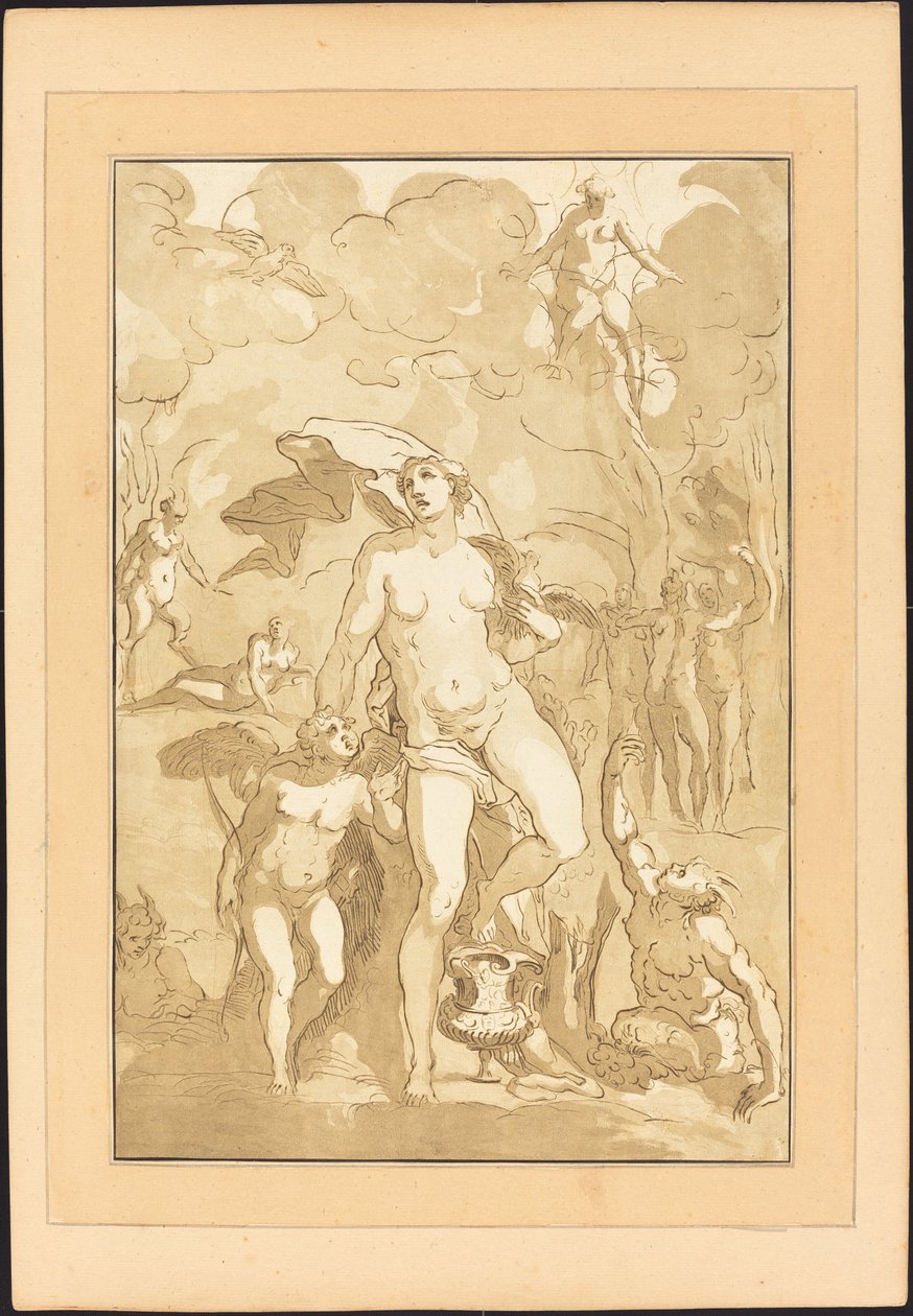 Venus af Johann Gottlieb Prestel after Jacopo Ligozzi