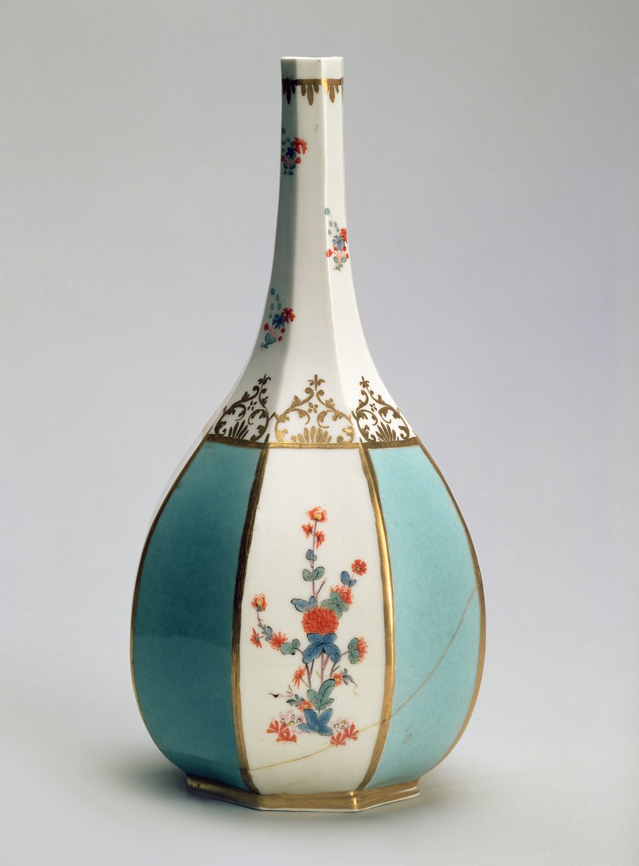 Kolbe, i form af en japansk sakeflaske, til Meissen-fabrikken, ca. 1725 (porcelæn) af Johann Gregor Herold