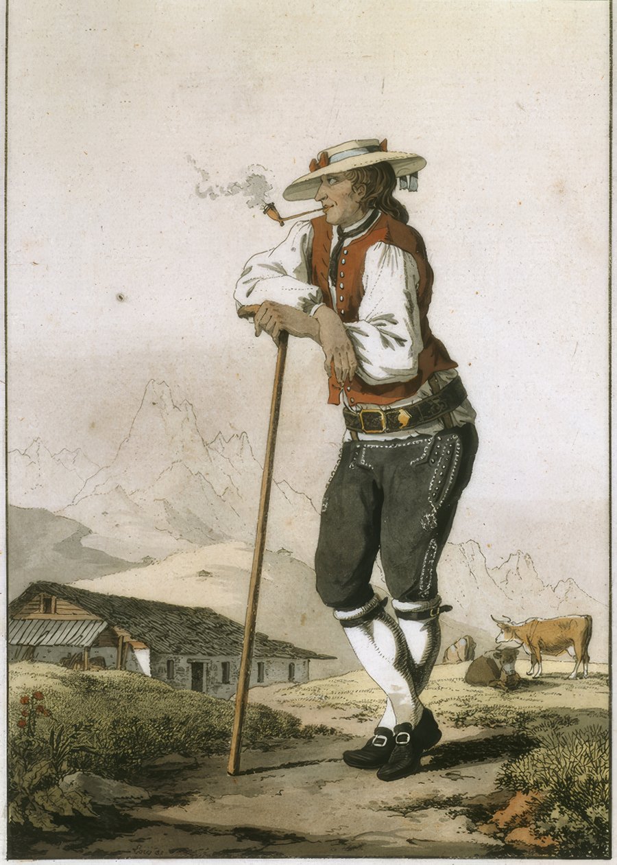 En bonde fra kantonen Unterwalden af Johann Heinrich Bleuler der Ältere