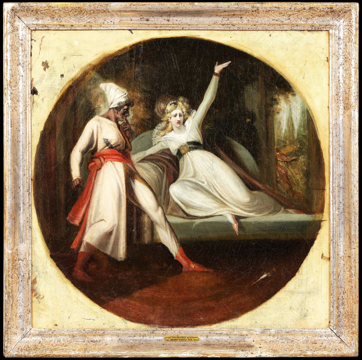 Leonora opdager Alonzos dolk af Johann Heinrich Füssli