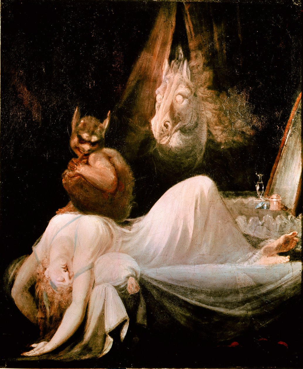 Mareridtsmaleriet af Johann Henrich Fussli (1741-1825), schweizisk skole af Johann Heinrich Füssli