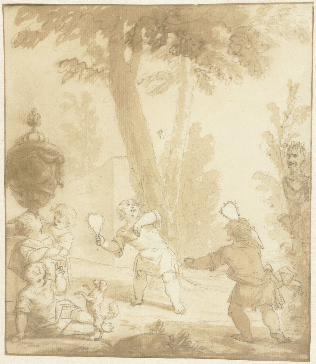 Allegorisk fremstilling med børn, der leger af Johann Heinrich Keller (II)