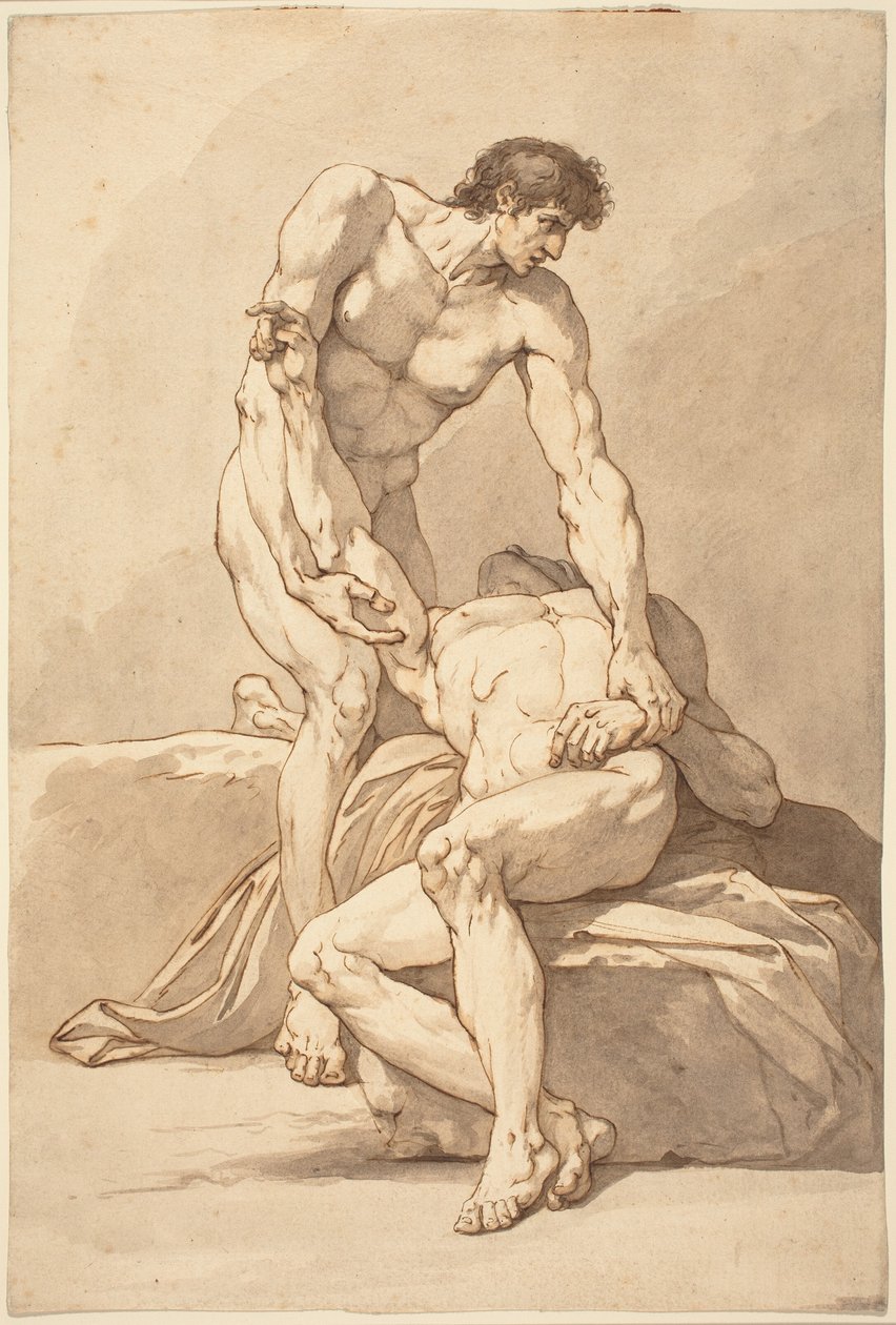 To nøgne mænd af Johann Heinrich Lips