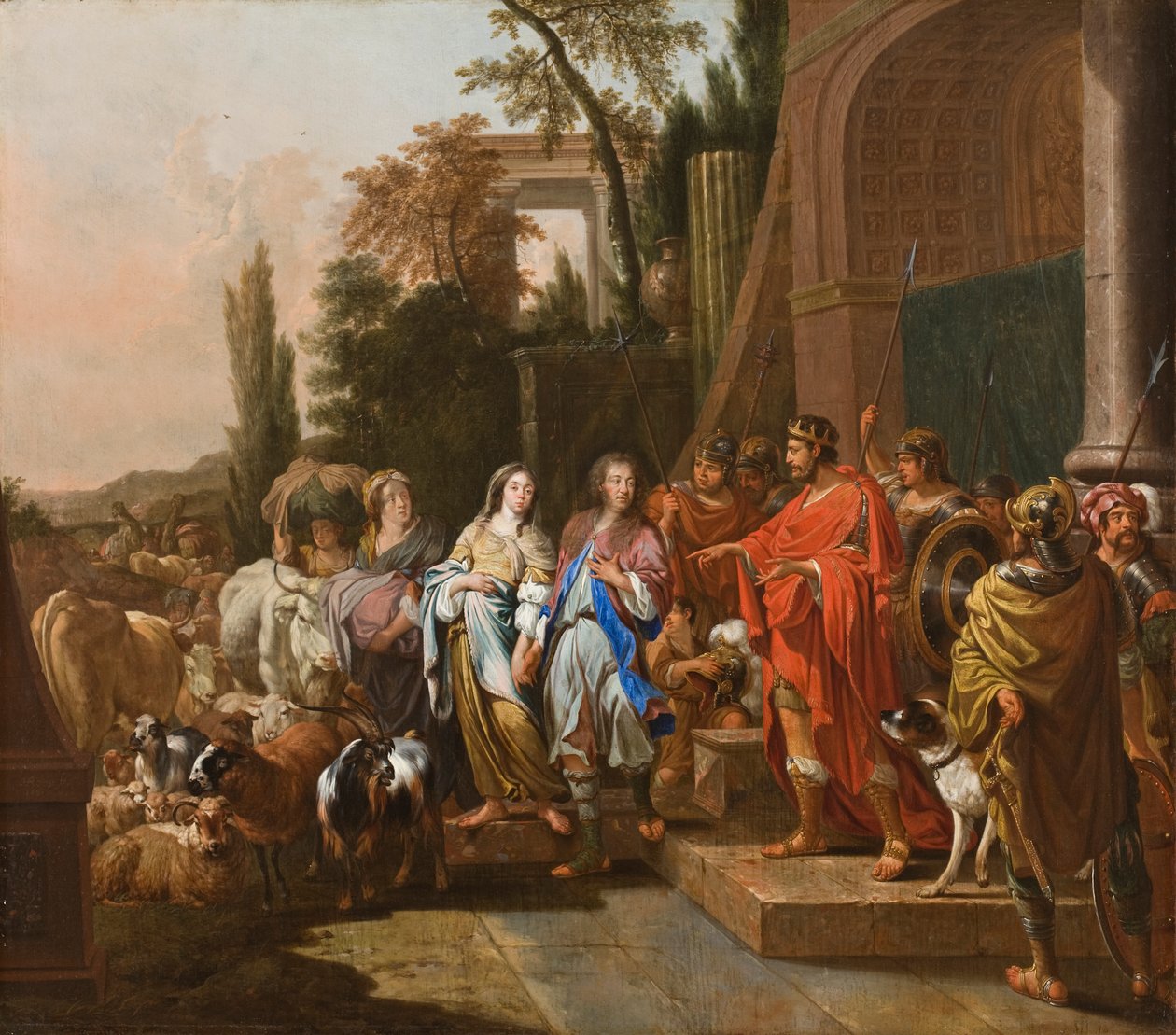 Abraham og Sara før Abimelek, 1681 af Johann Heinrich Roos