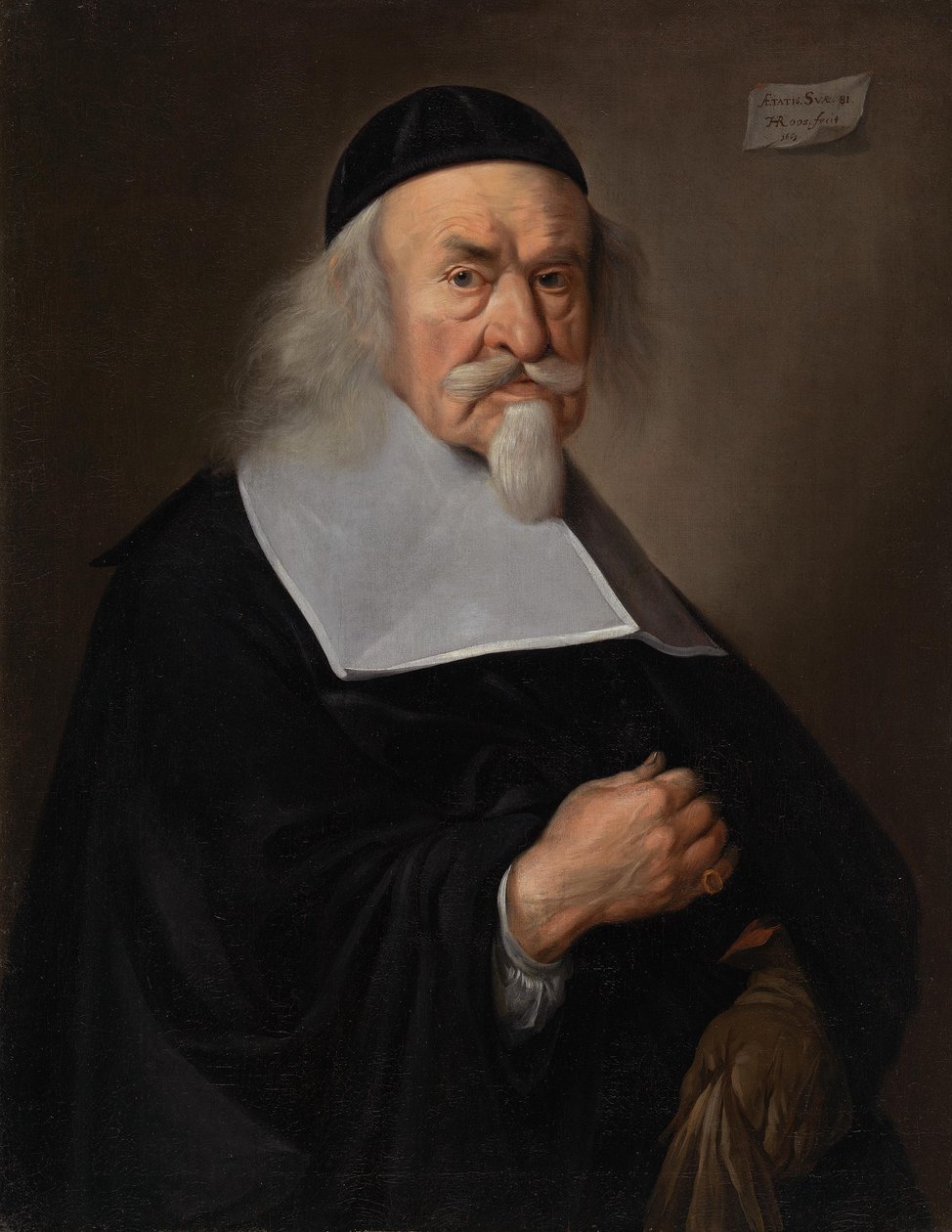 Portræt af en mand i en alder af 81 år af Johann Heinrich Roos