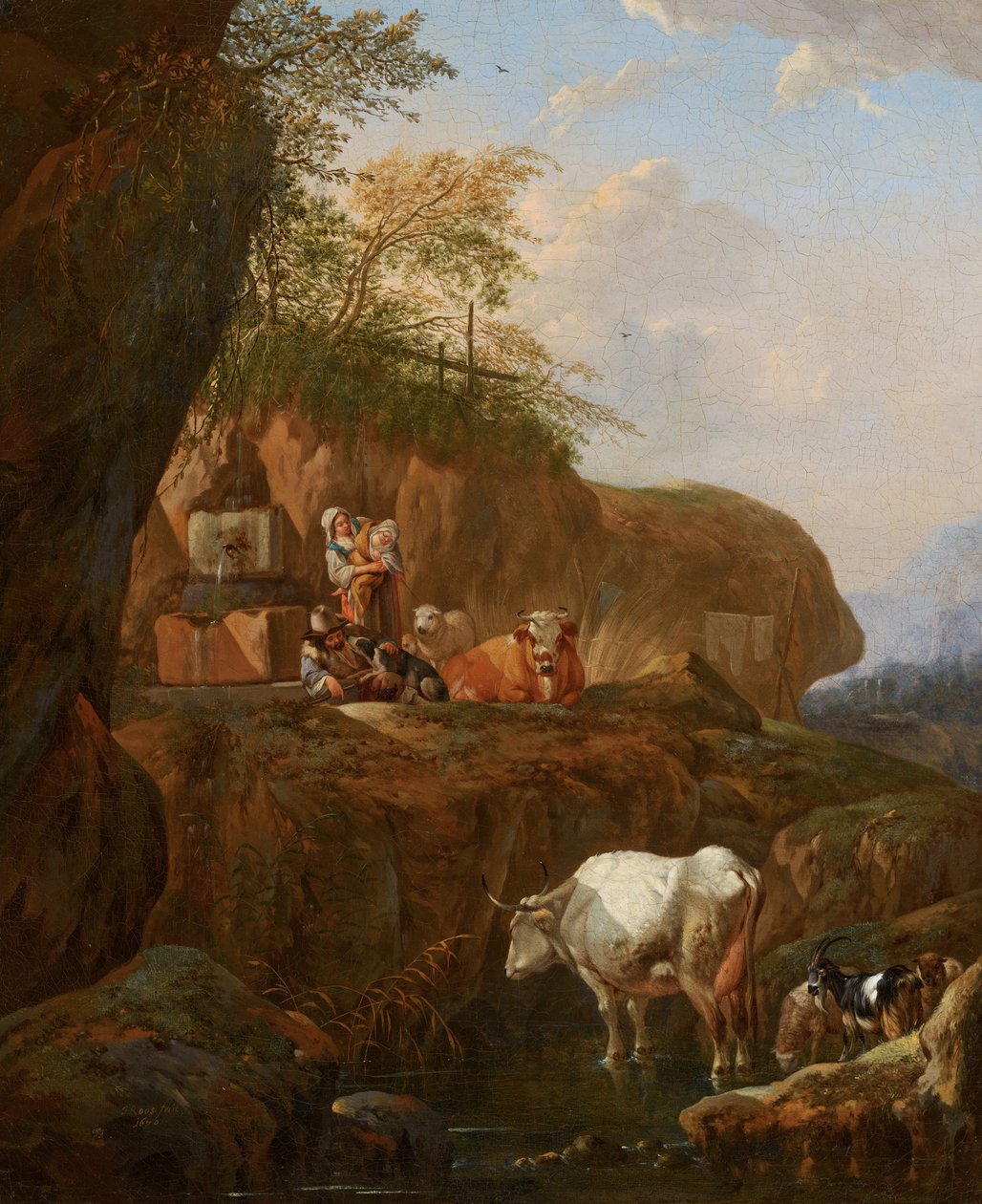 Italiensk landskab af Johann Heinrich Roos