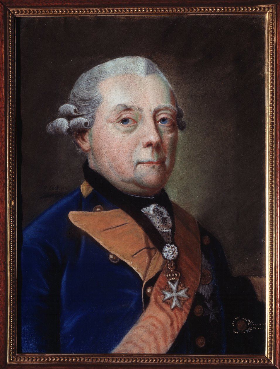 Portræt af Frederic Henri Louis (Heinrich Friedrich Ludwig) dit Henri de Prussia 1726-1802), greve af Marche of Brandenburg Schwedt. (Portræt af Henrik Frederik, Prins i Preussen, markgreve af Brandenburg Schwedt). Maleri af Johann Heinrich Schmidt af Johann Heinrich Schmidt
