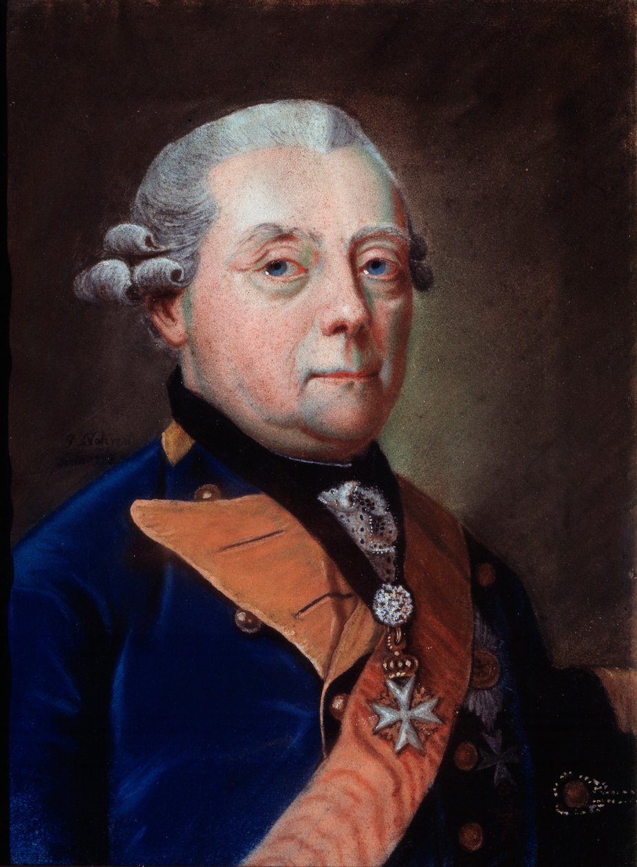 Portræt af Henry Frederick, prins i Preussen, markgreve af Brandenburg Schwedt 1771–1788, 1783. af Johann Heinrich Schmidt