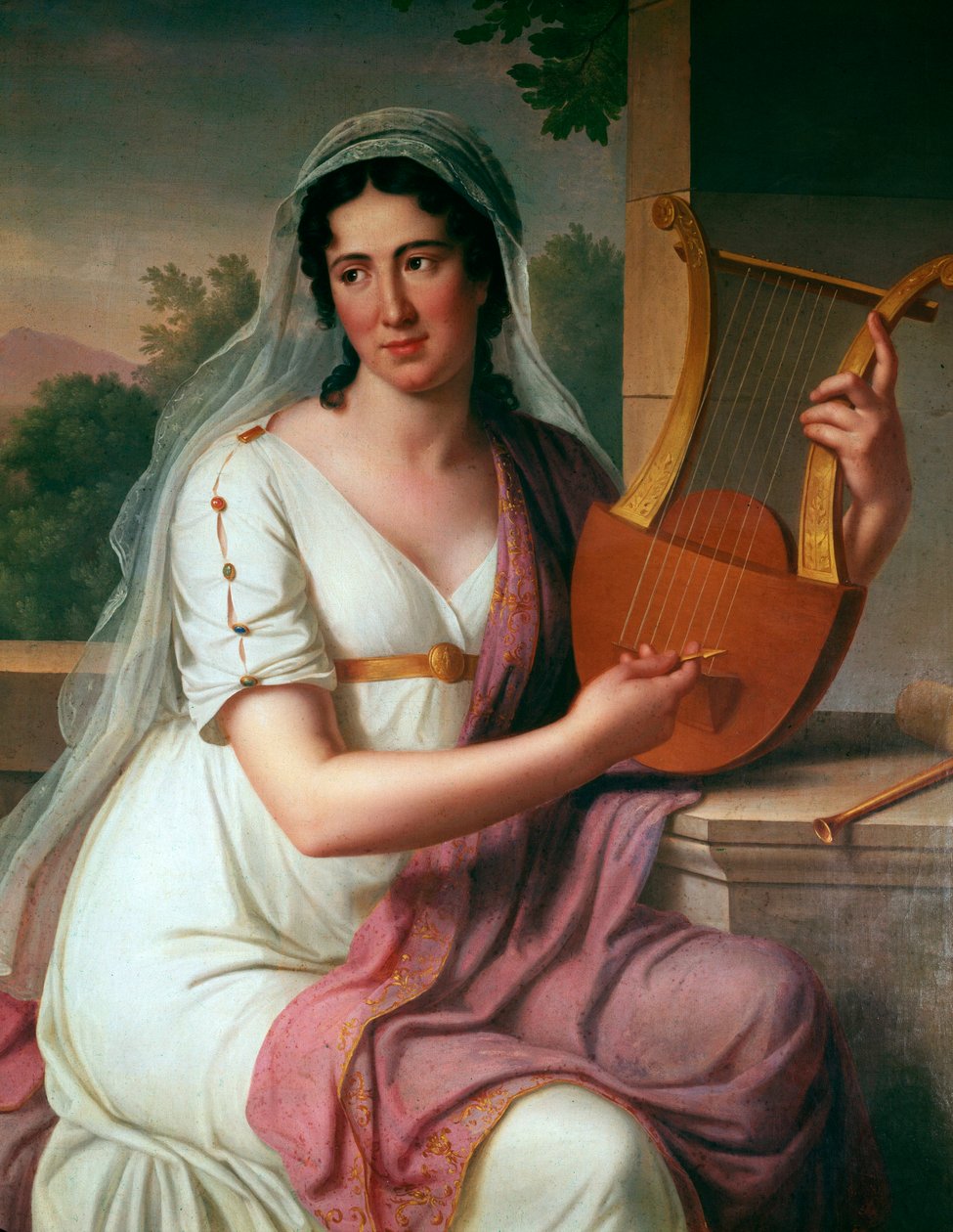 Portræt af Isabella Colbran (olie på lærred af Johann Heinrich Schmidt