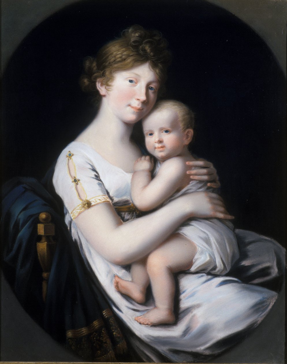 Kronprinsesse Luise af Preussen med kronprins Friedrich Wilhelm IV, 1796 af Johann Heinrich Schroder