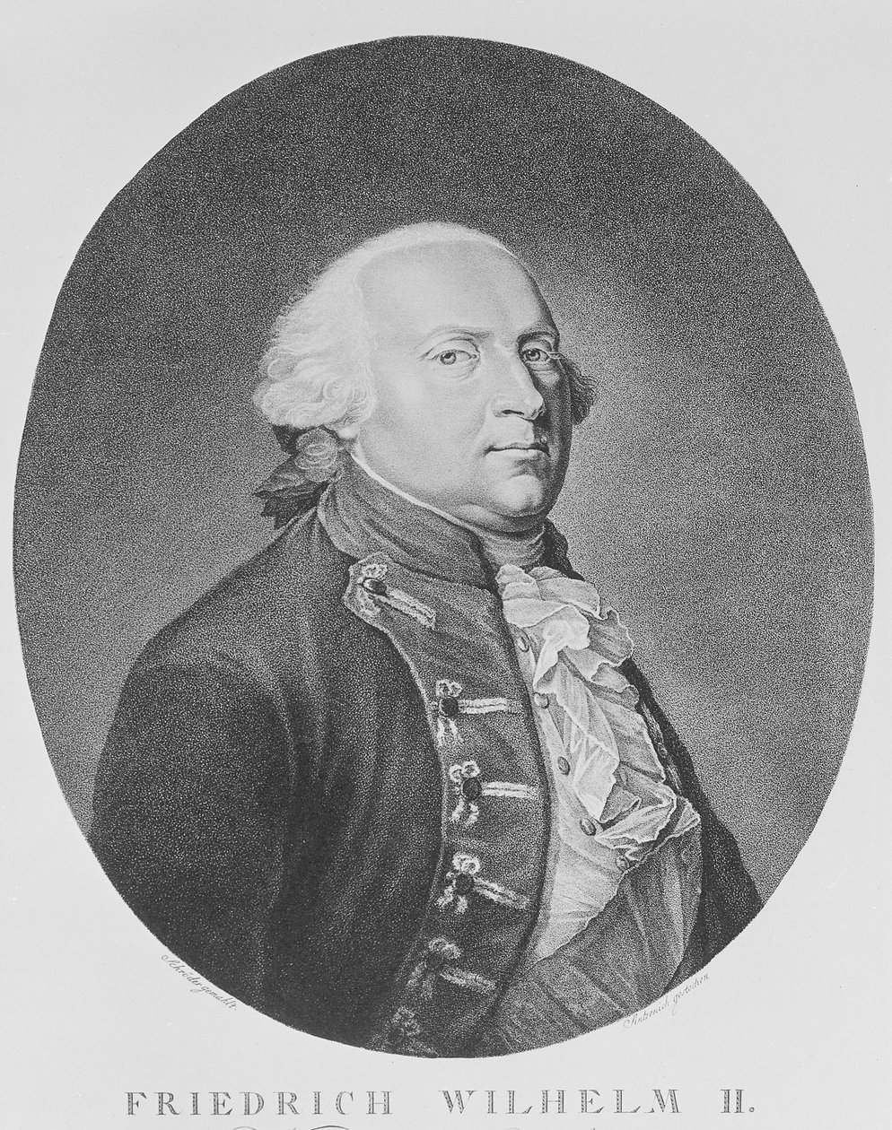 Friedrich Wilhelm II af Preussen af Johann Heinrich Schroder
