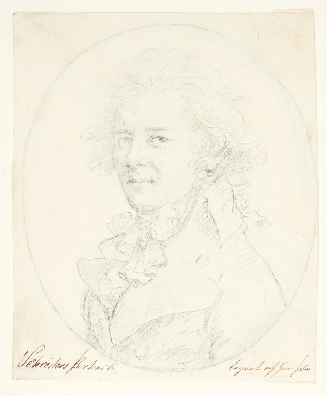 Selvportræt(?) af Johann Heinrich Schroder