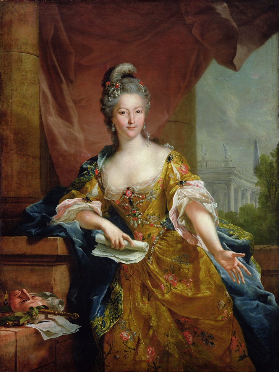Skuespillerinden Mademoiselle Evrard, ca. 1770-80 af Johann Heinrich Tischbein