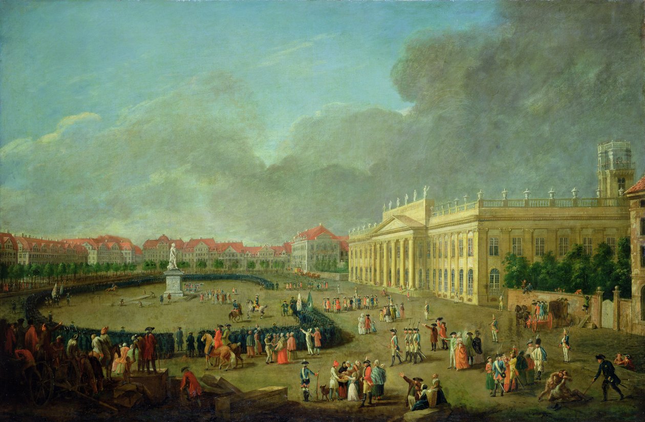 Indvielsen af mindesmærket til Frederik II i Kassel, 1783 af Johann Heinrich Tischbein