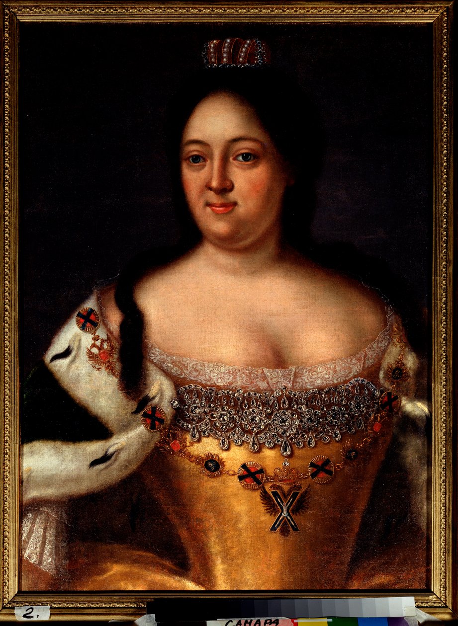 Portræt af kejserinde Anne I af Rusland (Anna Ivanovna af Johann Heinrich Wedekind