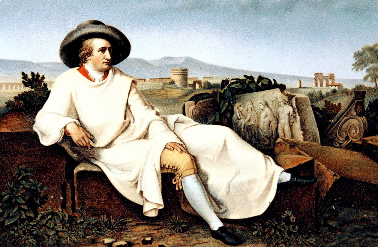 Goethe i Italien, postkort, ca. 1900 af Johann Heinrich Wilhelm (after) Tischbein