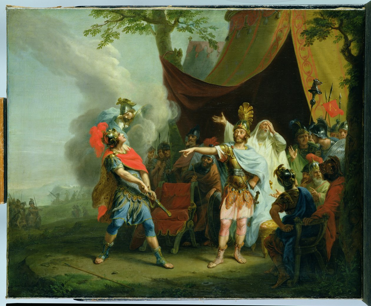 Achilles har en strid med Agamemnon, 1776 af Johann Heinrich Wilhelm Tischbein
