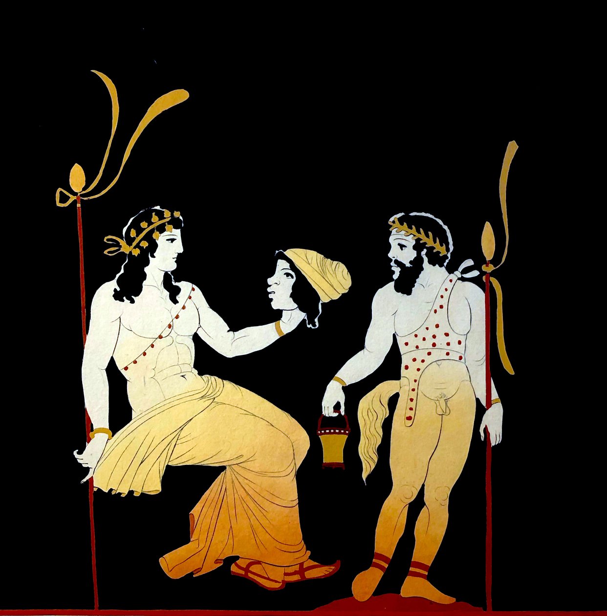 Dionysos holder masken ca. 1796 (Kobberpladegravering) af Johann Heinrich Wilhelm Tischbein