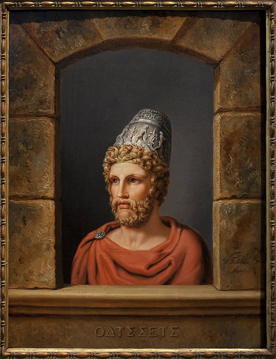 Ulysses. Maleri af Johann Heinrich Wilhelm Tischbein (1751-1829), Olie på lærred af Johann Heinrich Wilhelm Tischbein
