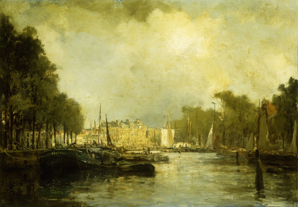 Rotterdam Havn af Johann Hendrik Mastenbroek