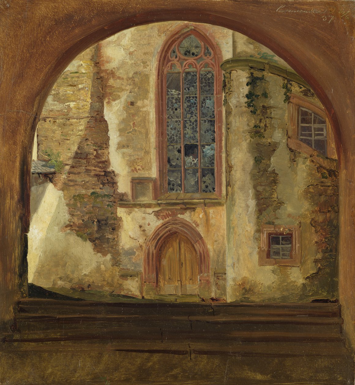 Detalje af Rochsburg Slot i Sachsen af Johann Herman Carmiencke
