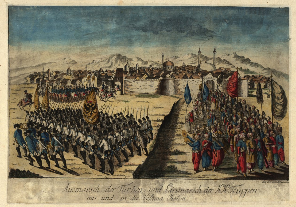 Overgivelse af fæstningen Khotyn den 29. september 1788, 1788. af Johann Hieronymus Loeschenkohl