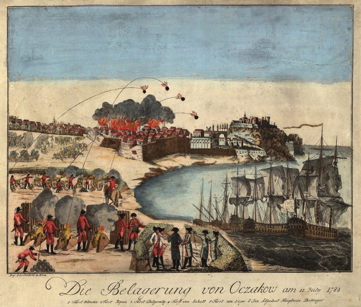 Belejringen af fæstningen Ochakov i december 1788, 1788. af Johann Hieronymus Loeschenkohl