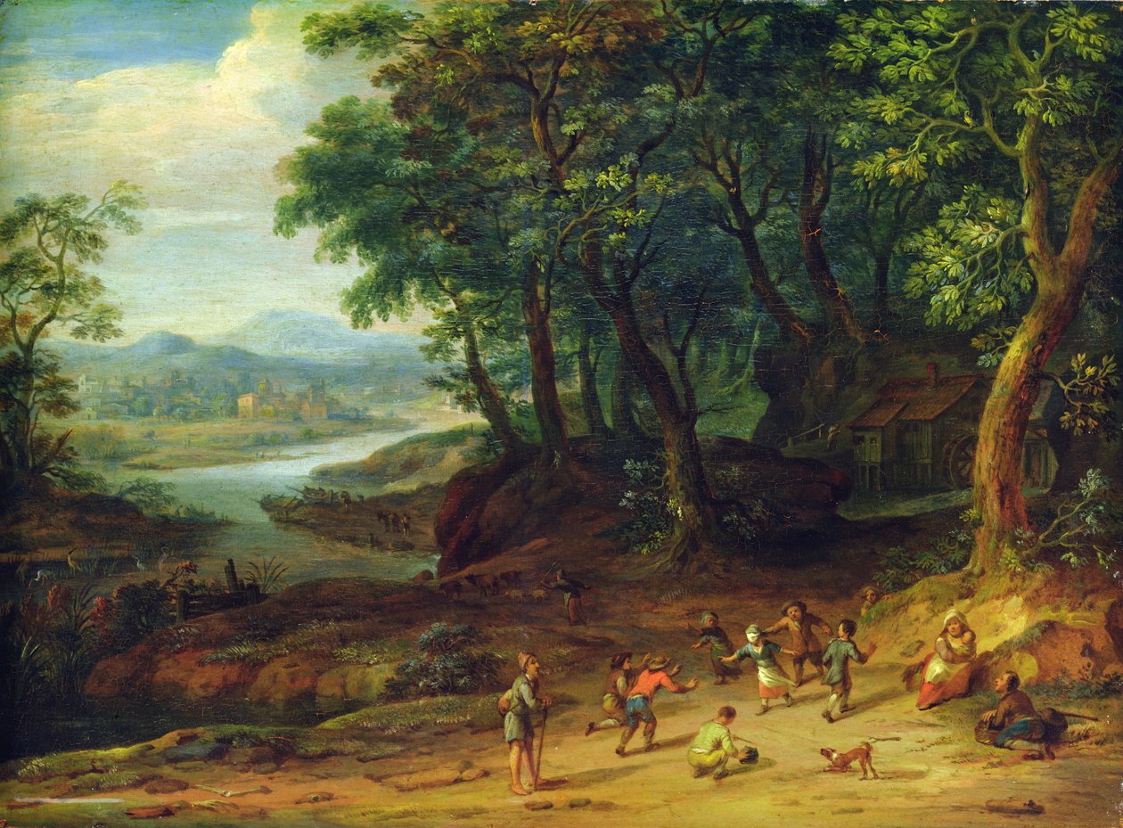 Landskab, 1728 af Johann Holst