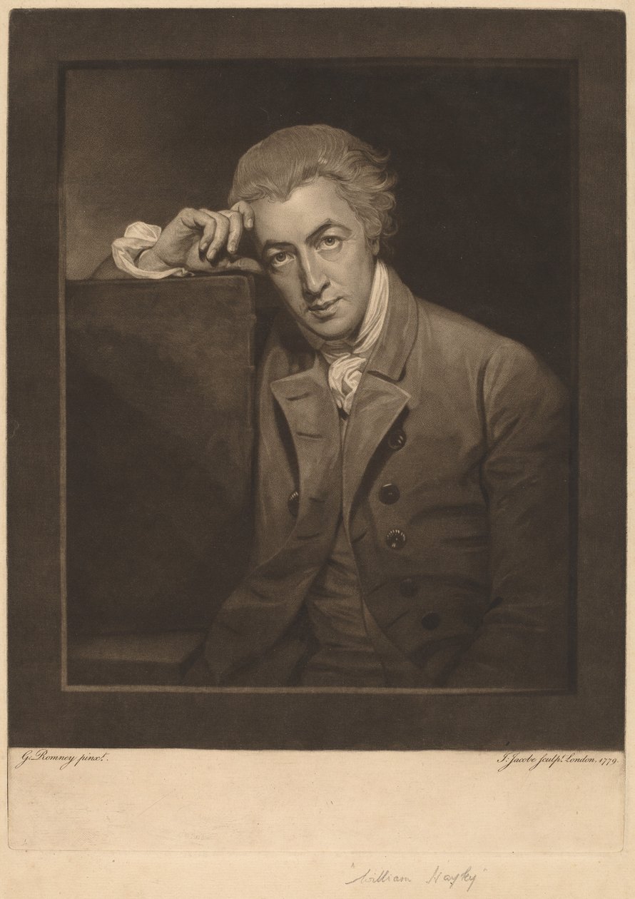 William Hayley af Johann Jacobé, George Romney
