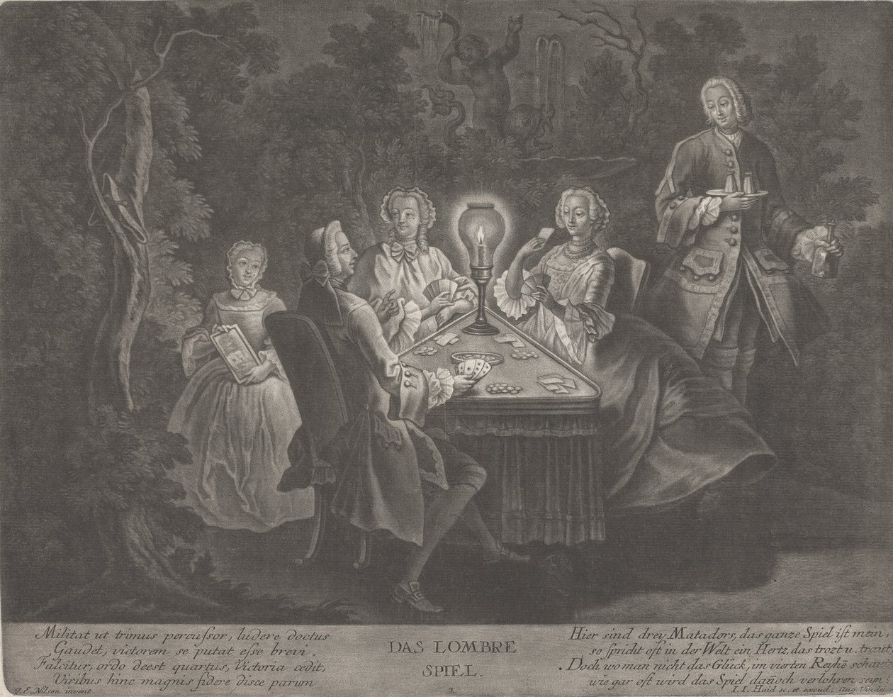 Lombre-spillet af Johann Jacobus Haid