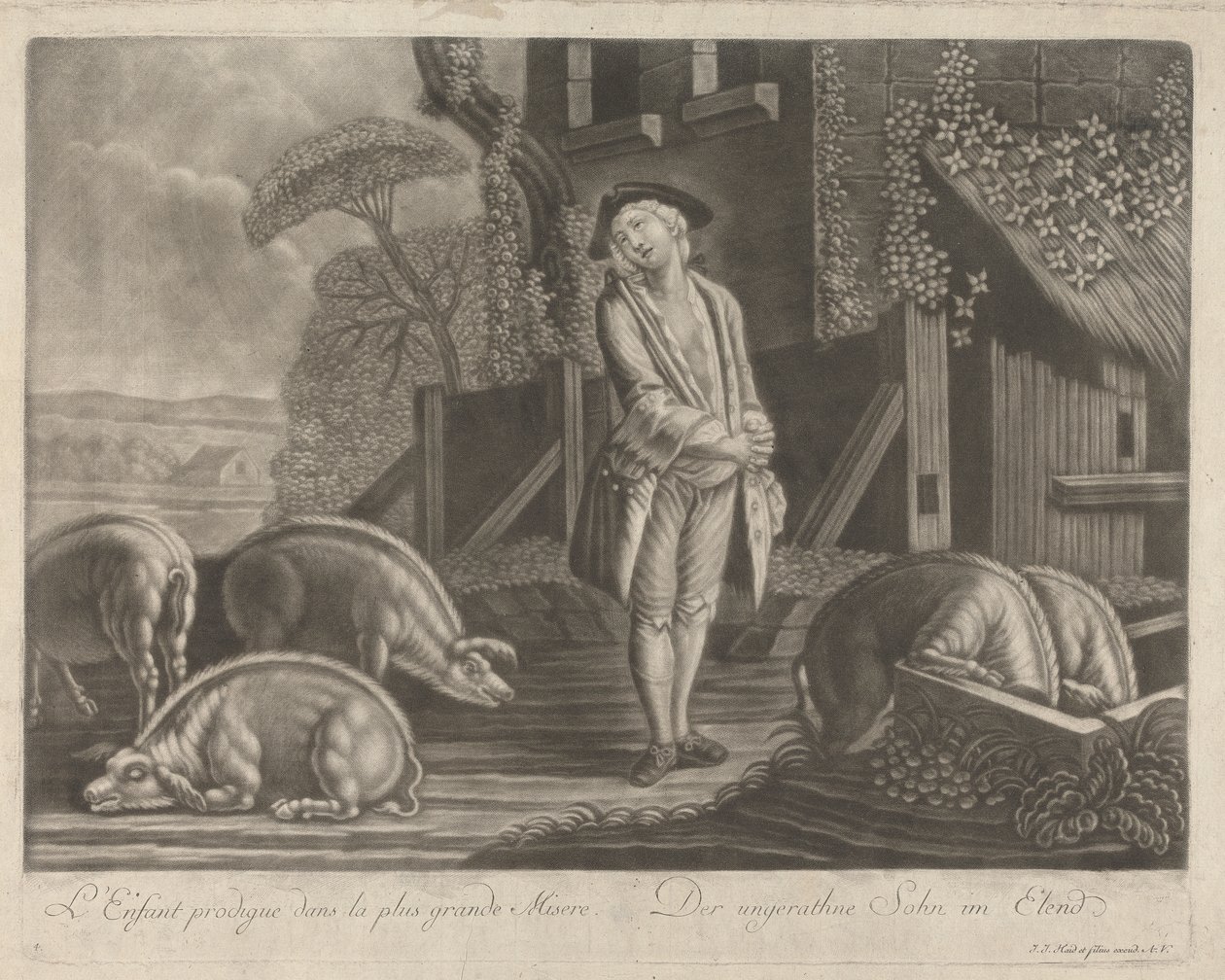 Den fortabte søn i den største elendighed af Johann Jacobus Haid