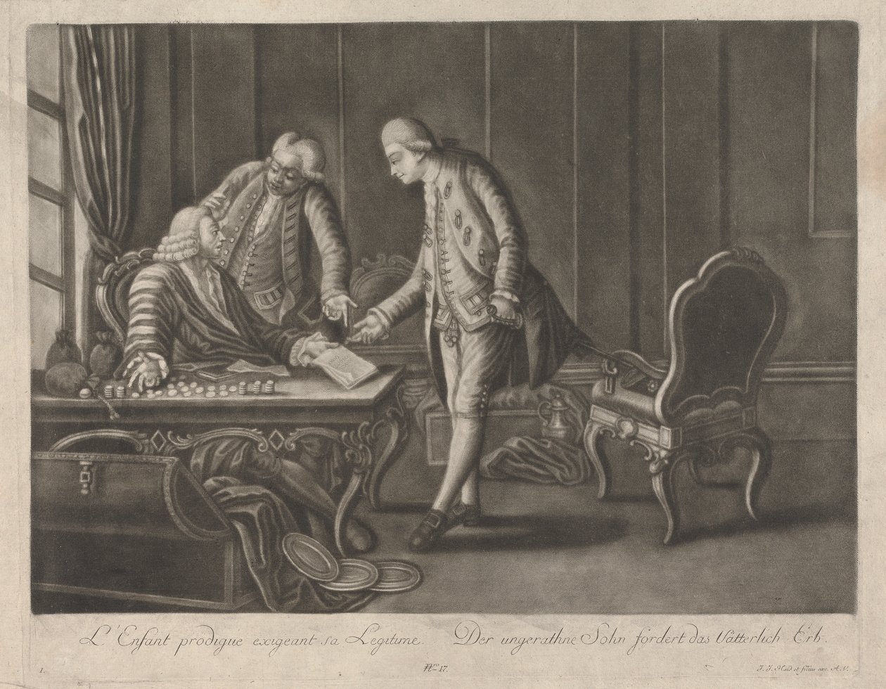 Den fortabte søn kræver sin legitimitet af Johann Jacobus Haid